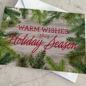 Merry Christmas Happy‎ Holiday Season Warm Wishes Christmas Greeting Card